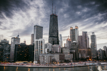 Obraz premium Chicago Illinois Downtown Skyline