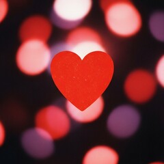 Fototapeta premium Happy Valentines Day Greeting on Artistic Abstract Background Design