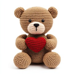 Crocheted Teddy Bear Valentine Character Clipart