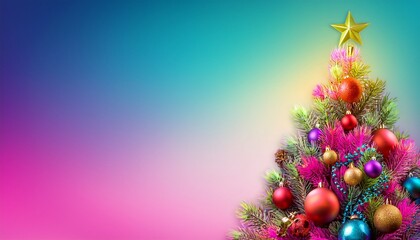 Gradient Background Design For Merry Christmas Full Colours