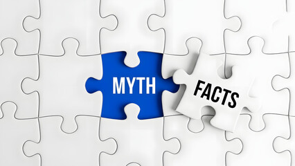 Fototapeta premium Myth Facts Concept