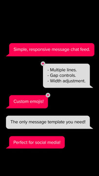 Responsive Text Message Chat Vertical