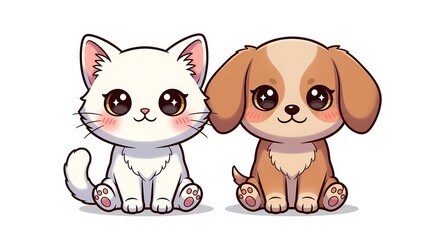 Obraz premium dog and cat