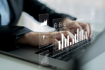 An interface for financial data analysis and stock market reporting. A collection of charts for tracking trends, performance, and investment data. Motif
