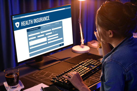 Health insurance web site brisk registration system for easy form filling