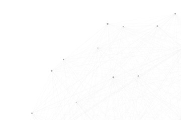 Abstract plexus-style geometric mesh with interconnected dots and lines forming a tech-inspired background.