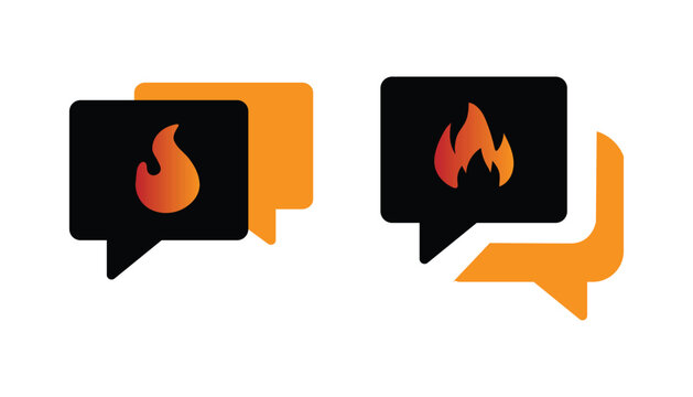 Hot trending topic in social media icon