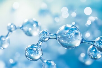 Transparent molecules show exosome structure in skincare innovation and biotechnology for anti-aging and cosmetic science applications