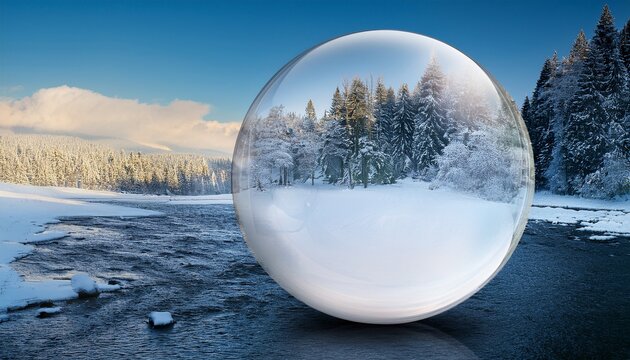 Winter Landscape In A Bubble