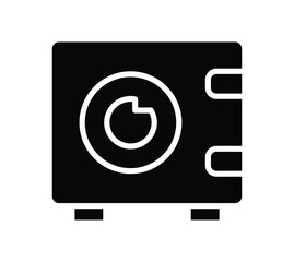 Black Solid Safe with Round Lock Design for Security and Protection Use