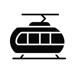 Black Silhouette of Helicopter Icon Over White Background for Design Use