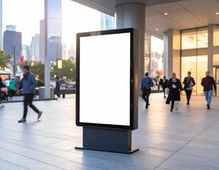 Outdoor advertising billboard on city street, ready for your brand message
