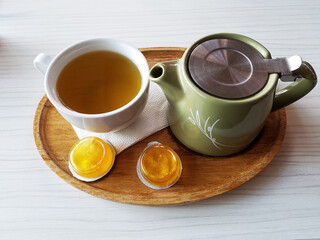 Serving Tea Kit with Pot Cup and Honey