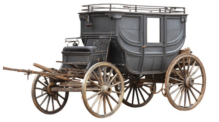 Fototapeta premium Antique Stagecoach Isolated