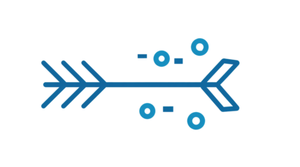 Blue Arrow Icon on Transparent Background