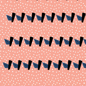 Abstract organic pattern with hand drawn leaves" para que sea m&aacute;s f&aacute;cil de vender