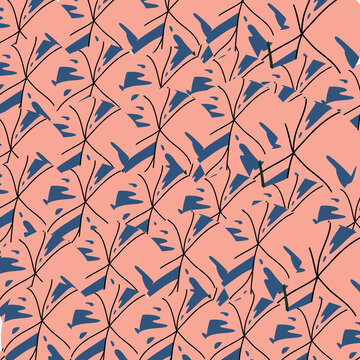 Abstract organic pattern with hand drawn leaves" para que sea m&aacute;s f&aacute;cil de vender