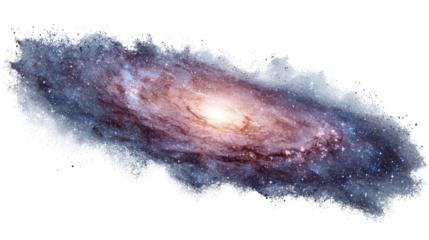 Detailed Galaxy with Transparent Background