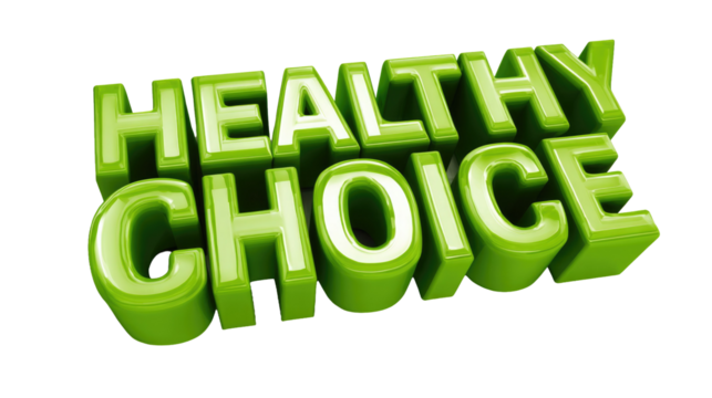 Healthy Choice 3D Text - Powered by Adobe