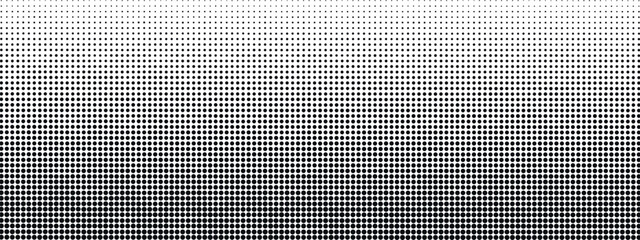 Halftone polka dot background with black geometric pattern. Vector dotted texture perfect for retro pop art prints and modern graphic applications
