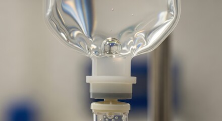 Close-up of IV Drip - Medical Treatment and Hydration.