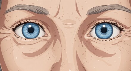 Focused Gaze: An image capturing two striking, expressive eyes with intricate details and a depth of emotion, inviting a connection with the viewer.