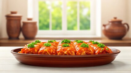 Generous Serving of Sarma Stuffed Cabbage Rolls in Gigapixel Standard v2 4x