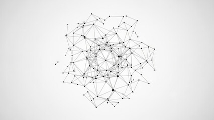 Abstract Network of Connected Dots and Lines 2.