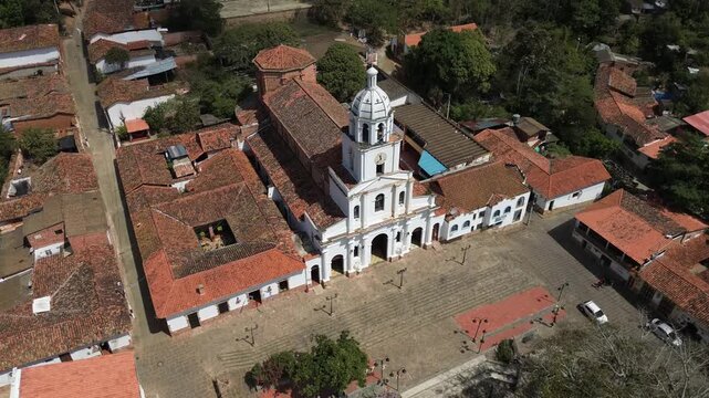 Aerial view of the church of Los Santos Santander
