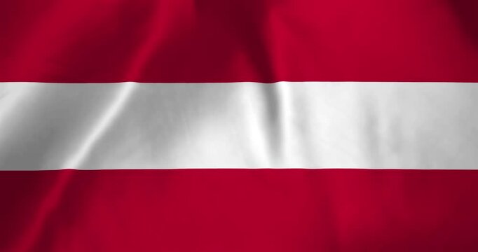 The Austria flag waving with the wind background loop video animation