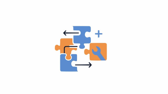 Puzzle pieces coming together solution.