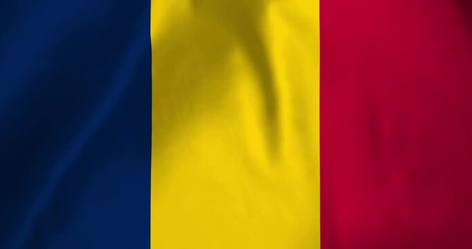 The chad flag waving with the wind background loop video animation
