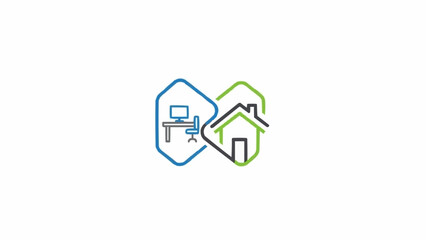 Fototapeta premium Real Estate and Technology Logo.