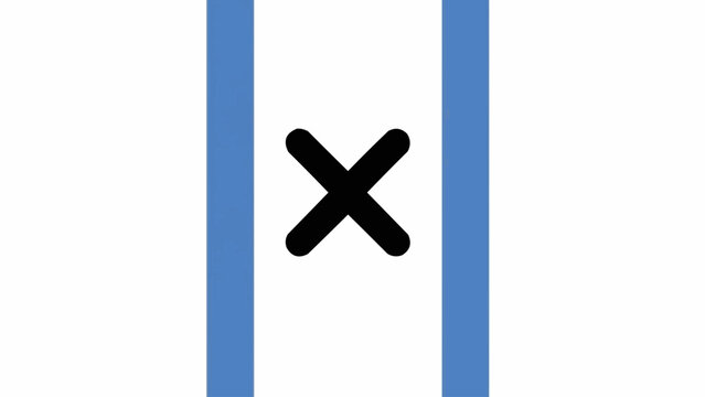 Black X Mark Symbol Graphic.