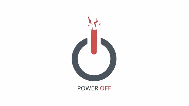 Power off button icon design.