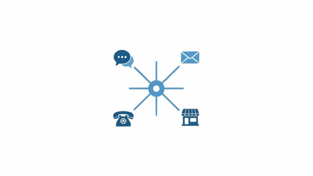 Communication Network Hub Technology Concept.