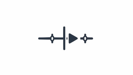 Diode Electronic Circuit Symbol.