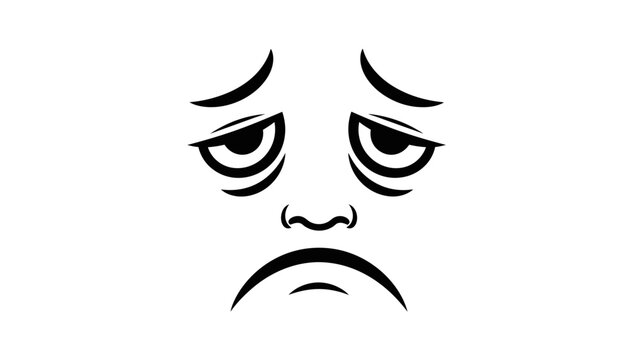 Disapproving Face with Angry Expression.