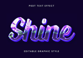 Colorful Liquid Chrome Text Effect Shiny Glossy Font
