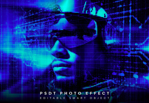 Data Rain Code Photo Effect