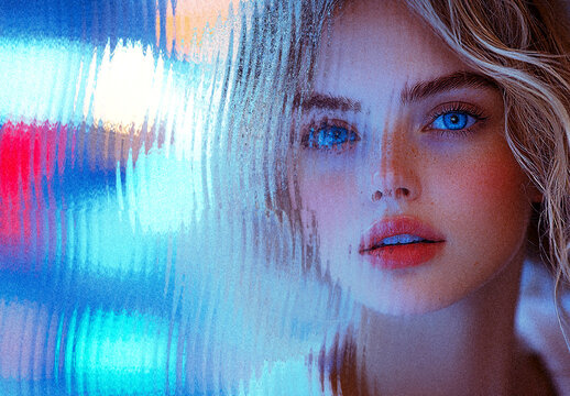 Grainy Glass Blur Distortion Photo Effect