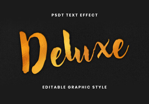 Gold Foil Text Effect Luxury Handwritten Script Font