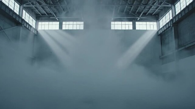 Ethereal Cloud Formation Focus on the organic, fluid movement of a cloud-like haze layer forming and settling in a void.