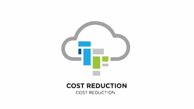 Cost Reduction Cloud Computing Logo Design.