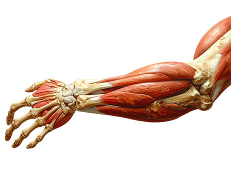 Medial and lateral epicondyles as attachment points for forearm muscles