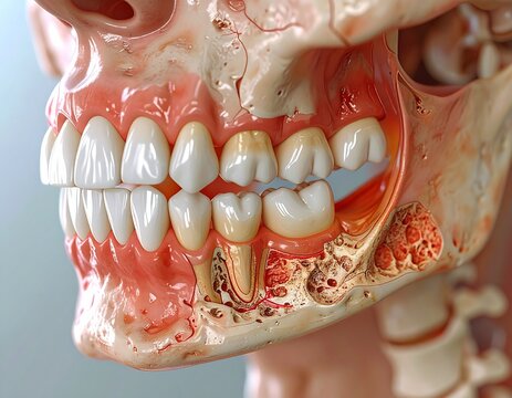 Mandibular condyle articulating with temporal bone