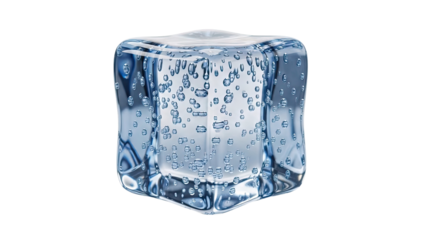 Transparent Ice Cube with Bubbles