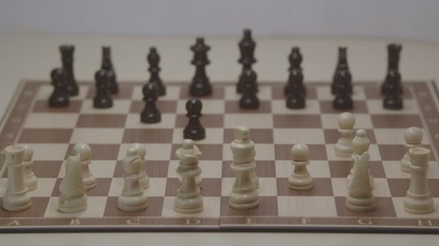 Standard piece development during the Grob's Attack. The White player improves the position by moving a Pawn to support the flank aggression.