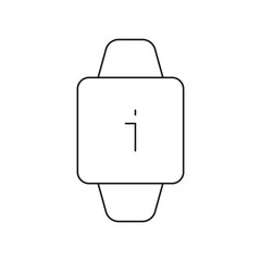 Obraz premium Smartwatch information help support info icon