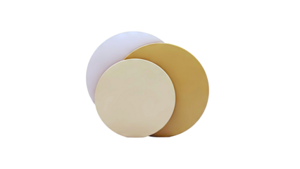 Three overlapping circles in muted earth tones